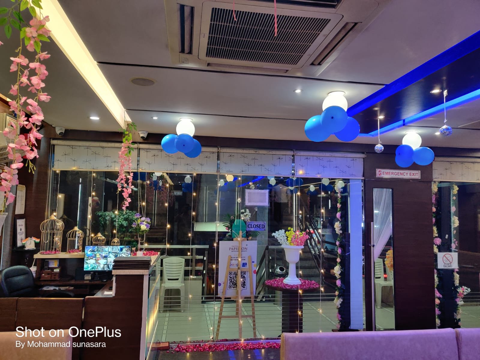 Hotel Papillon welcome area decoration